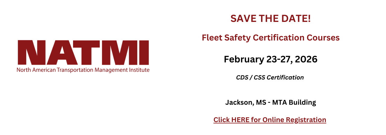 NATMI Fleet Safety Courses Feb. 2026